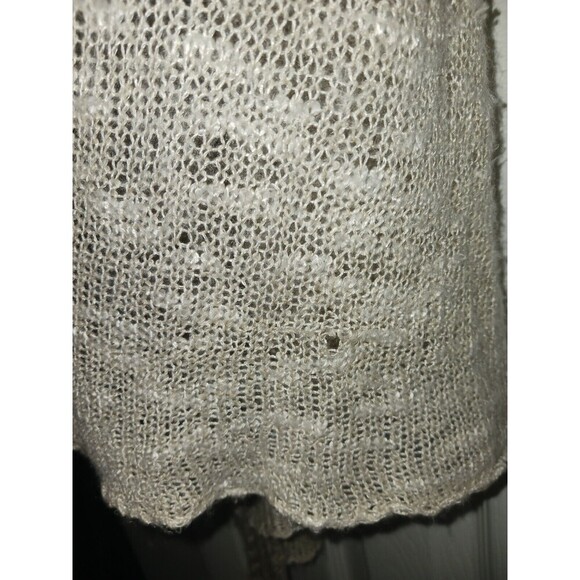EILEEN FISHER Cardigan‎ Duster XL Women's Linen Blend Open Front Oatmeal Beige * - Picture 8 of 16